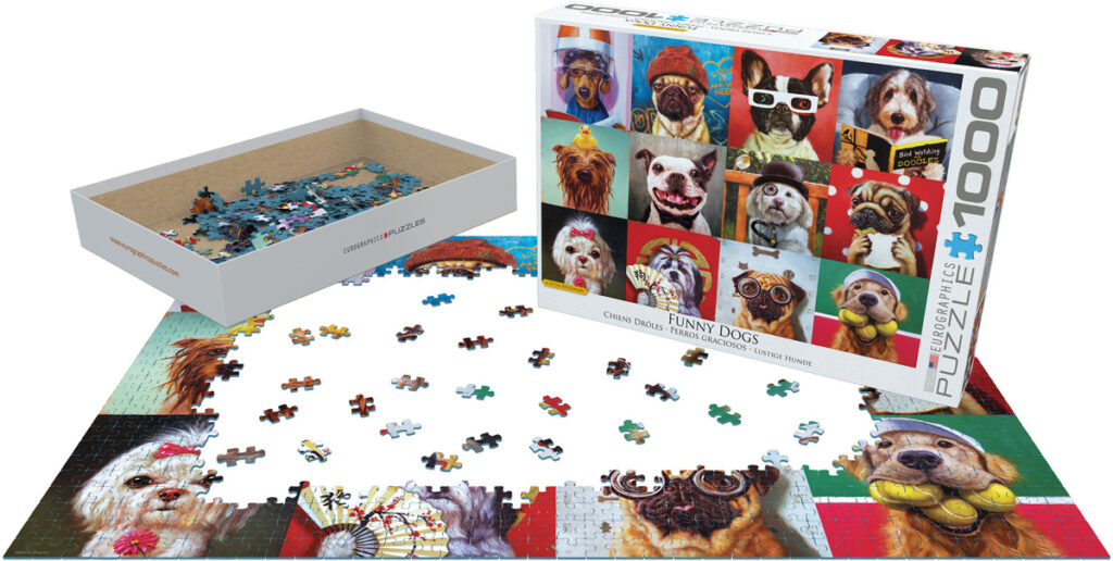 1000 pc funny dogs unpack