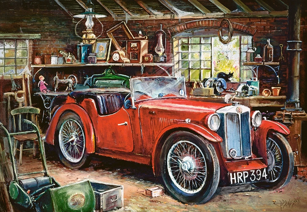 1000 pc vintage garage image