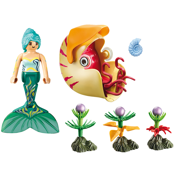 playmobil mermaid with sea snail 2
