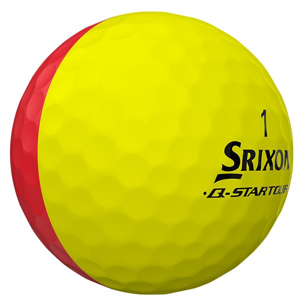 q star tour divide golf balls yellow red 1