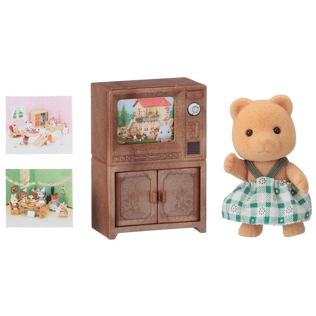 bear sister with tv set 1