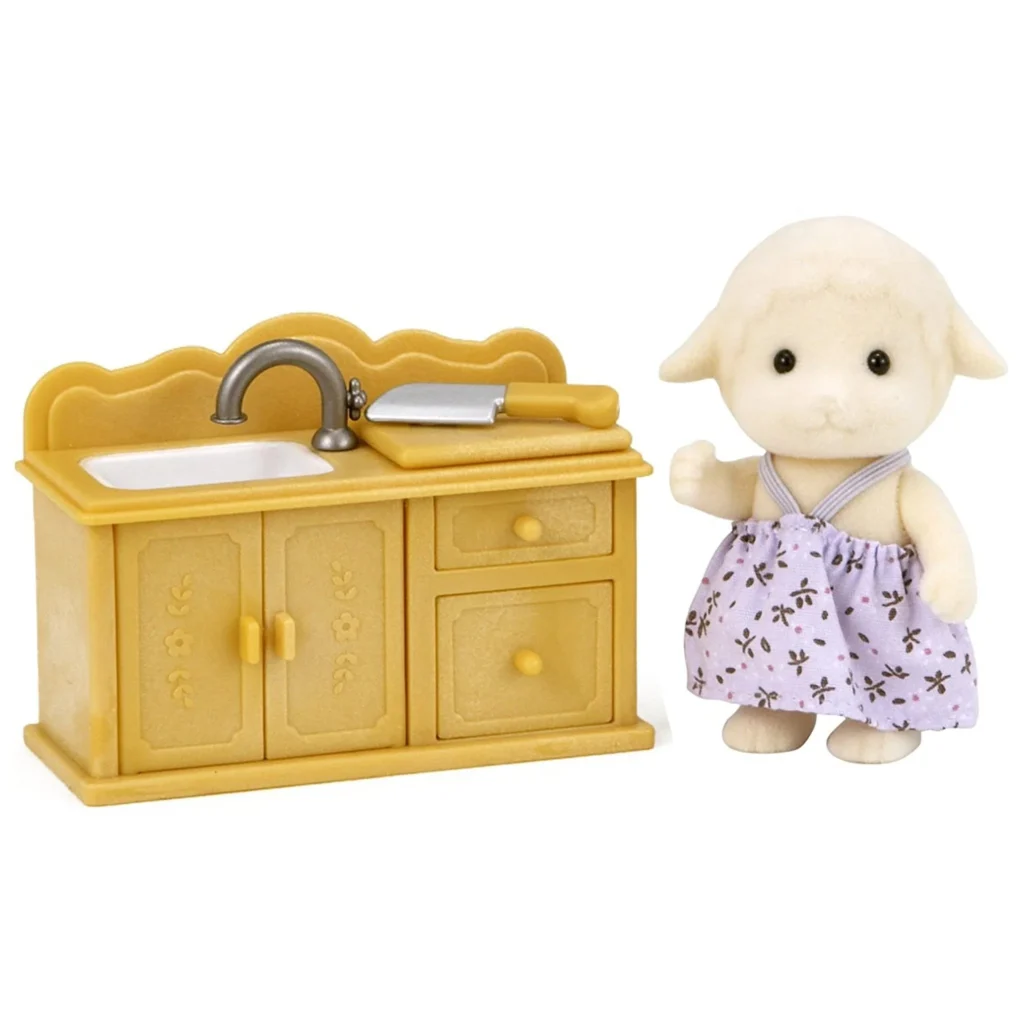 sheep sister with kitchen set 2